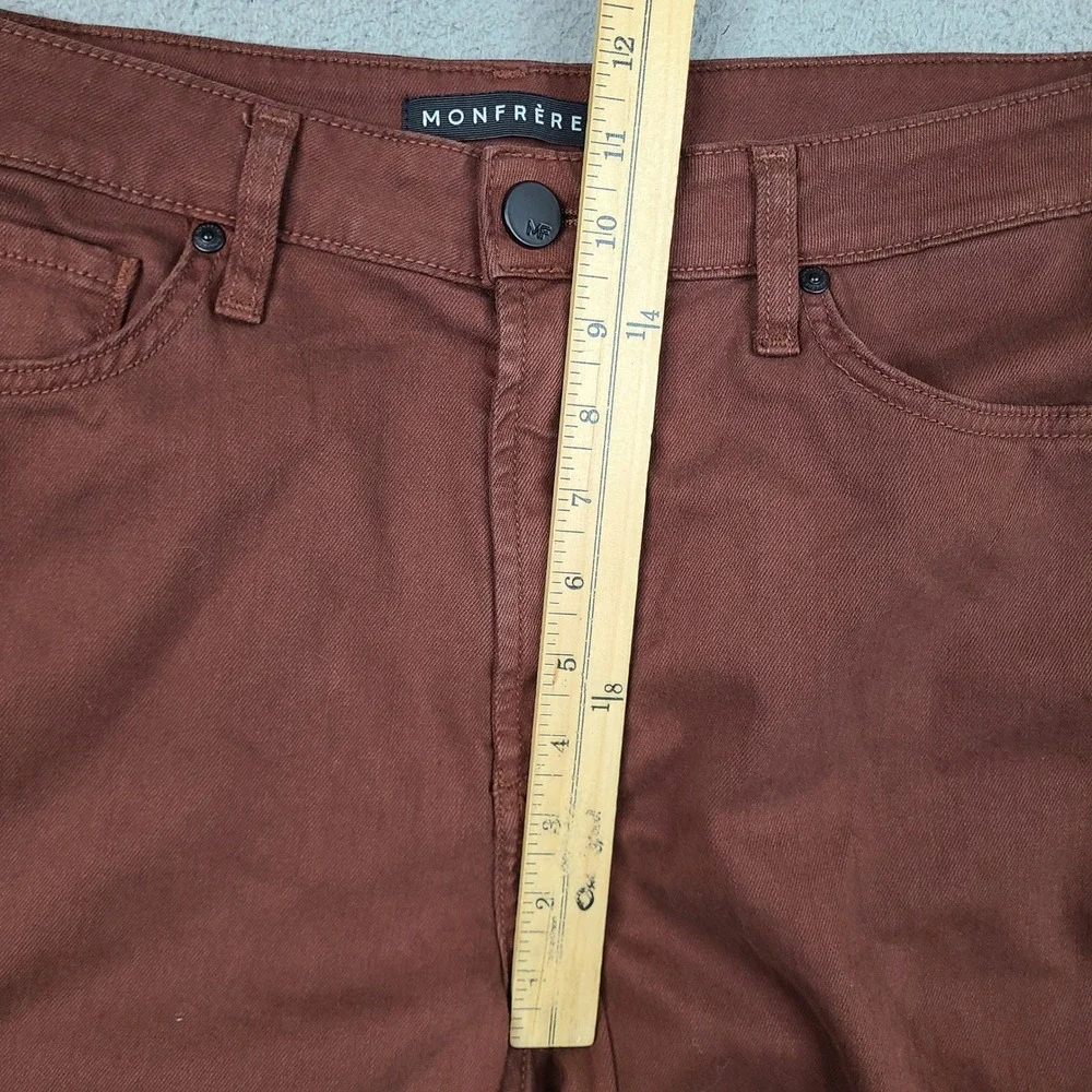 Monfrere Brando Bordeaux Jeans Mens 33x31 Red Slim Fit Japanese Denim USA Made